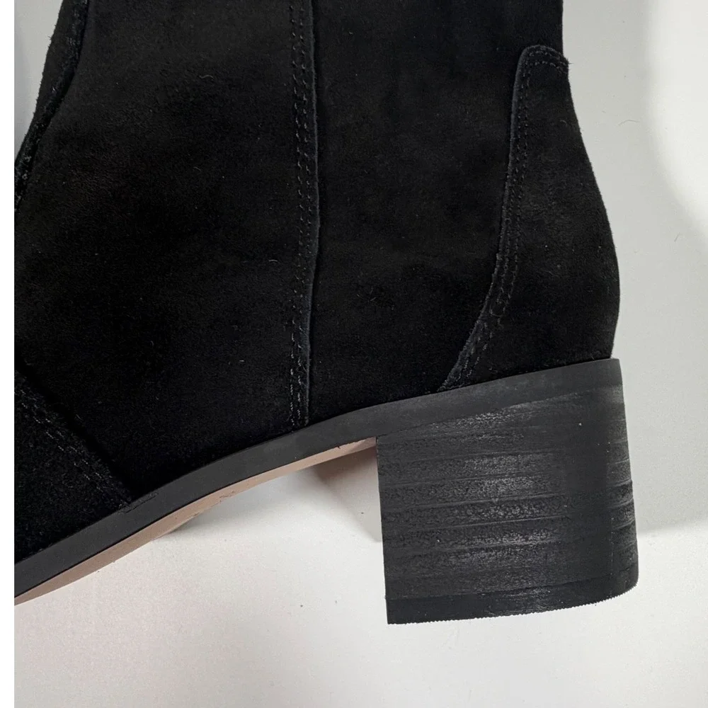 Corso Como Loval Black Suede Tall Boots Minimalist Old Money Quiet Luxury 9.5M